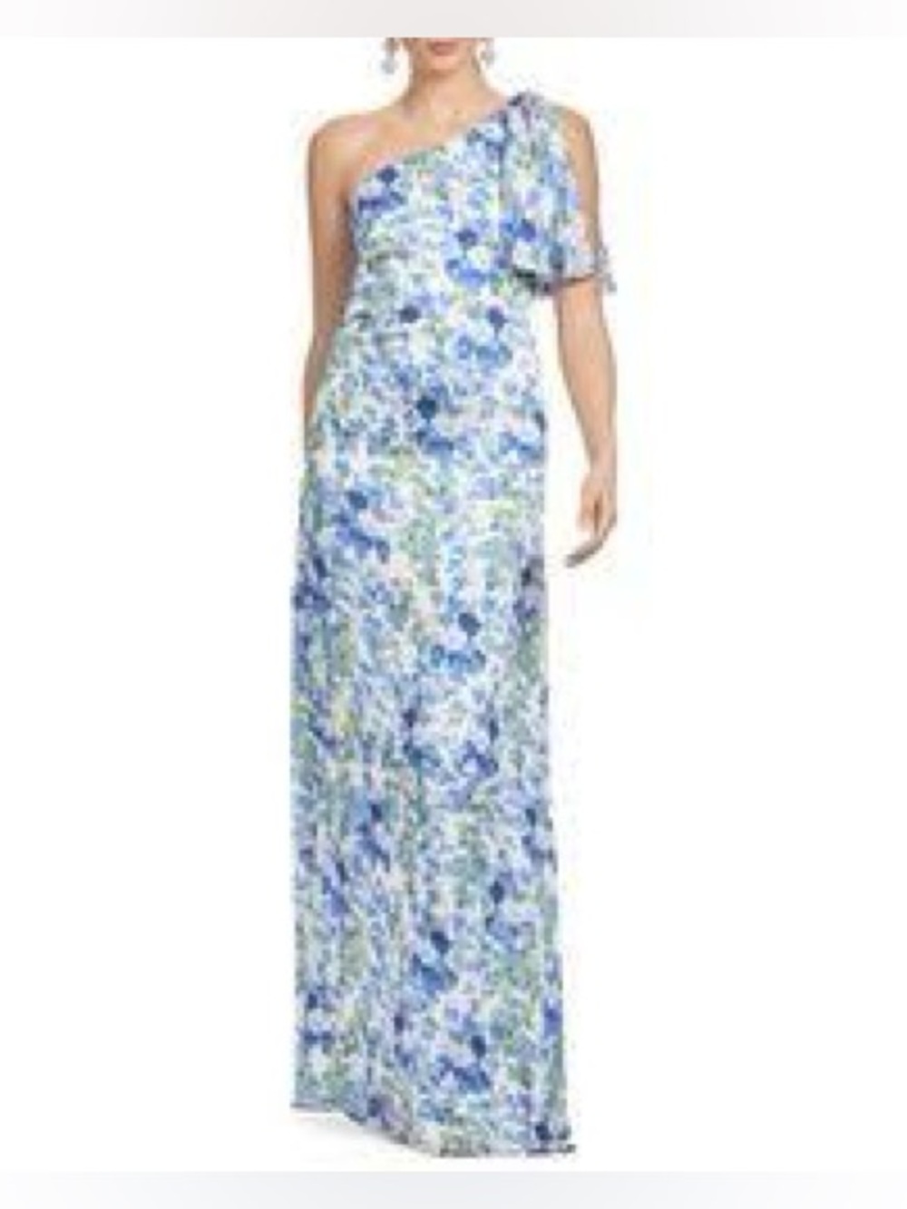 Sachin and Babi Chelsea One-Shoulder Floral Gown Size 6